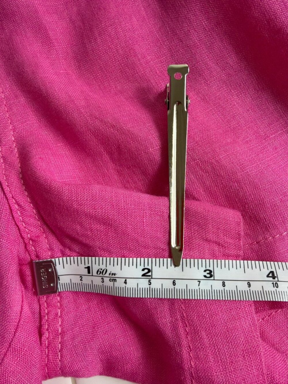 H&M Linen Shorts Pink Elastic Waist High Rise Summer NWOT Size L - Picture 10 of 13